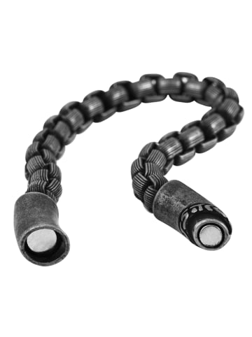 Adeliás Unisex Armband aus Edelstahl 22 cm in grau