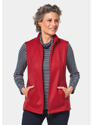 GOLDNER Kurzgröße:  Weste Kuschelig weiche Fleece-Weste in rot