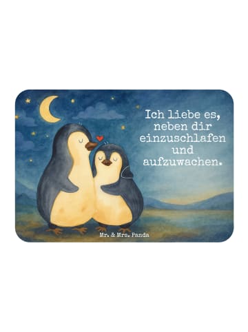 Mr. & Mrs. Panda Magnet Pinguine Einschlafen Design mit Spruch in Weiß