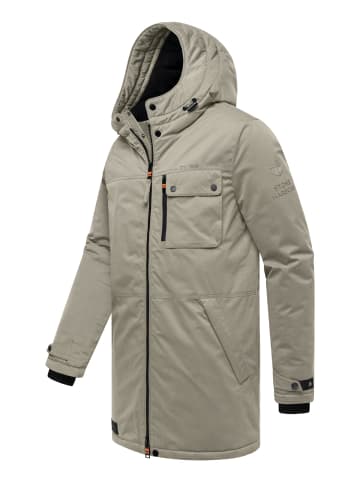 STONE HARBOUR Wintermantel Fintaan XX in Silver Grey