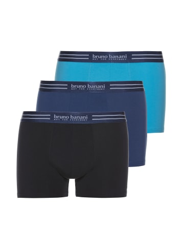 Bruno Banani Boxershort 3er Pack in Schwarz/Dunkelblau/Hellblau