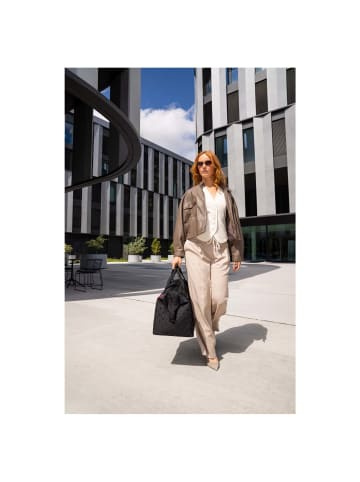 Reisenthel travelling allrounder L - Reisetasche 48 cm (forest gold) in glossy dots black