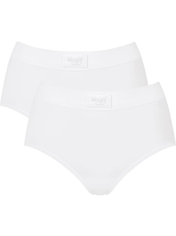 Sloggi Baumwolle Taillenslip 2er-Pack in weiß