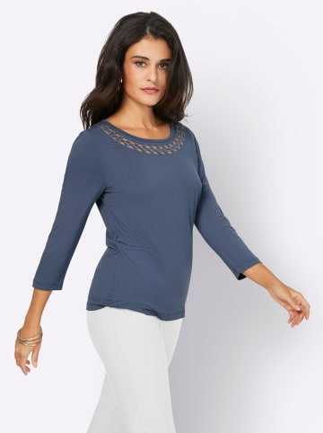 creation L 3/4-Arm-Shirt in rauchblau