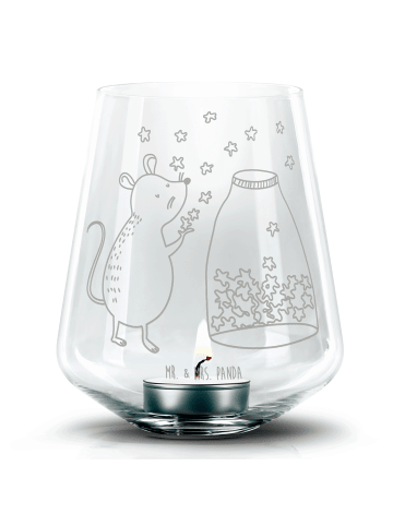 Mr. & Mrs. Panda Windlicht Maus Sterne ohne Spruch in Transparent