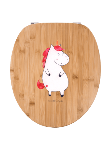 Mr. & Mrs. Panda WC Brille Einhorn Wut ohne Spruch in Braun