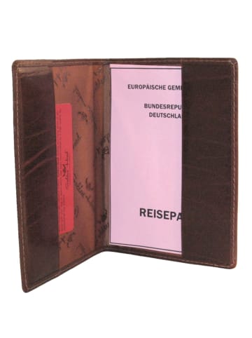 Golden Head Colorado Reisepassetui RFID Leder 10 cm tabacco