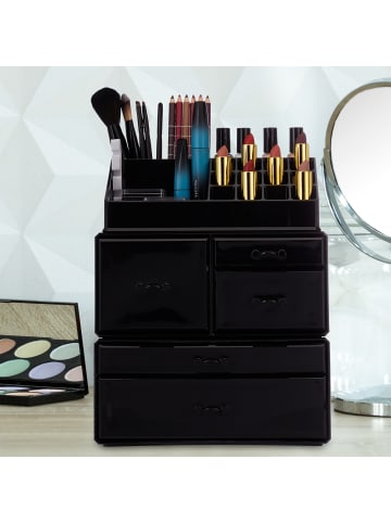 relaxdays Makeup Organizer in Schwarz