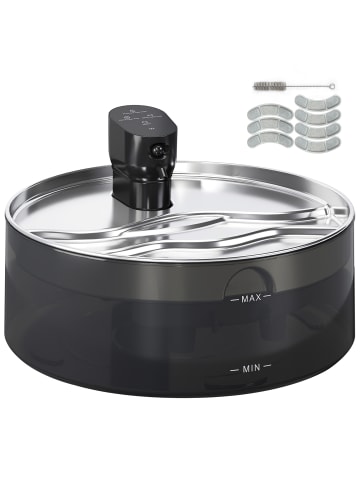 Pawhut Trinkbrunnen für Katze 7L Schwarz