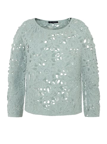 Betty Barclay Lochstrick-Pullover mit U-Boot-Ausschnitt in Gray Mist