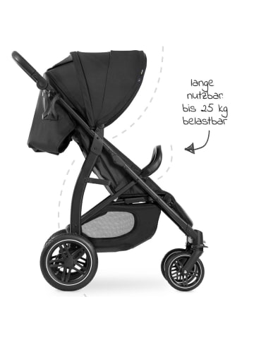 Hauck Buggy Rapid 4D AIR (bis 25 kg) - mit Luftreifen, in schwarz