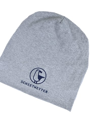 SCHIETWETTER Beanie mit Print Möwe in grey/navy