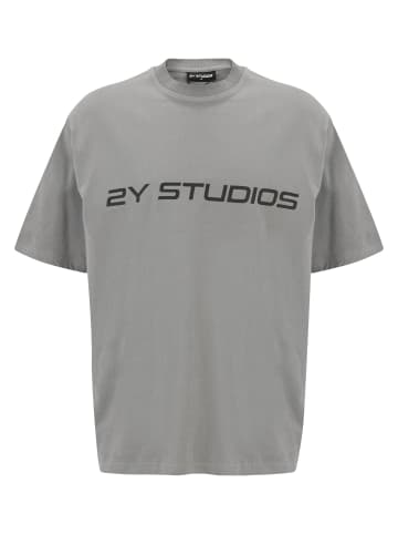 2Y Studios 2Y Studios Herren Logo Oversize Tee in washed grey