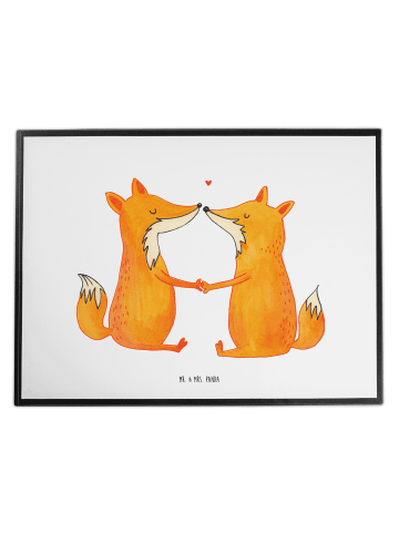 Mr. & Mrs. Panda Schreibtischauflage Füchse Liebe ohne Spruch in Weiß