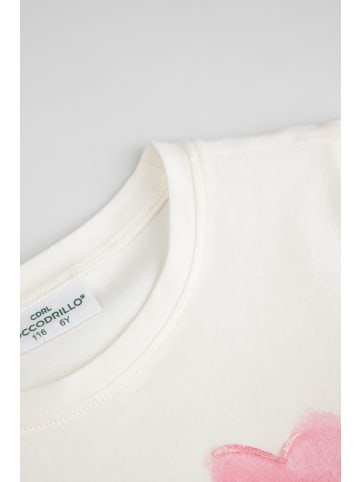 Coccodrillo T-shirt mit kurzen Ärmeln in ecru