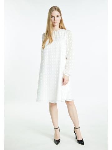 DreiMaster Damen Midikleid Mit Glitzer in Wollweiss