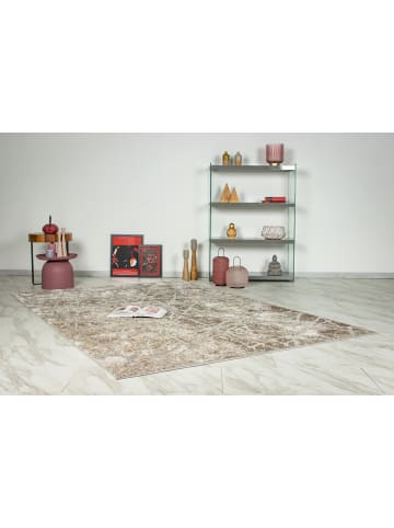 Vivorum Wohnzimmer Kurzflor Teppich Catcher 125 in silber - beige