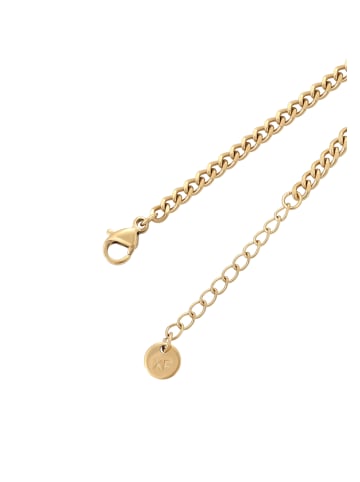 faina Women Curb Chain Bracelet in Gold Black