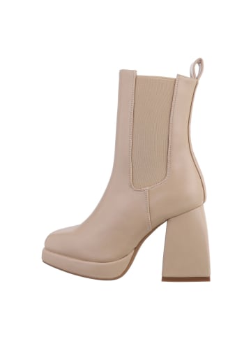 Ital-Design Stiefelette in Beige