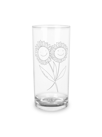 Mr. & Mrs. Panda Wasserglas Blume Sonnenblume ohne Spruch in Transparent