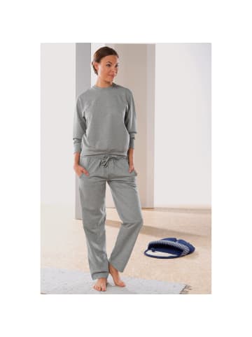 Erwin Müller Sweat Freizeithose, lang in grau meliert