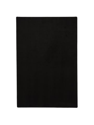 Velours-Teppich Carla in schwarz