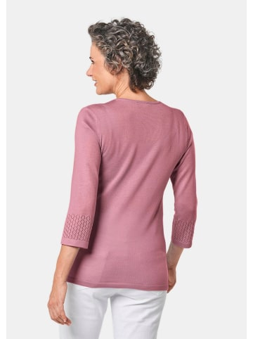 GOLDNER Ajourpullover in magnolie