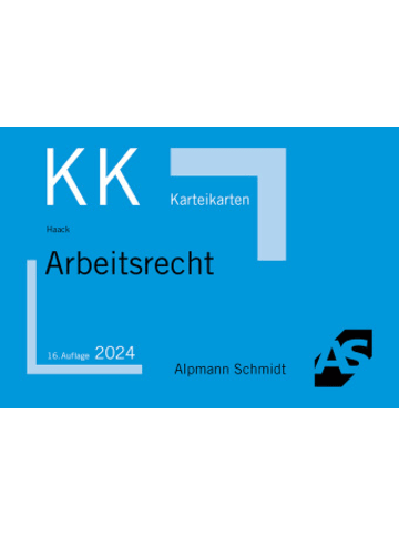 Alpmann und Schmidt Verlag Papeterie/PBS - Karteikarten Arbeitsrecht