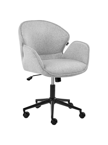 Beliani Bürostuhl BELMAR in Grau/Schwarz - (W) 63 x (H) 83 x (L) 70 cm