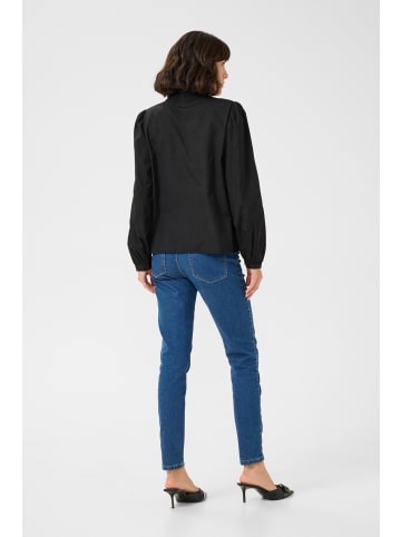 Kaffe Langarm-Bluse KAmaia Regular fit in Black Deep