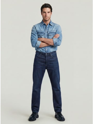 G-Star Raw Dakota Regular Straight Jeans worn in midnight