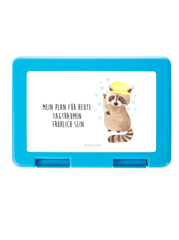 Mr. & Mrs. Panda Aufbewahrungsbox Waschbär mit Spruch in Weiß