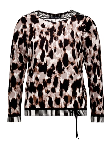 Betty Barclay Strickpullover langarm in Beige/Schwarz