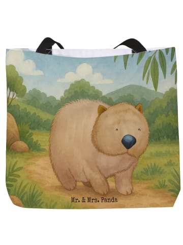 Mr. & Mrs. Panda Strandtasche Wombat Design ohne Spruch in Weiß