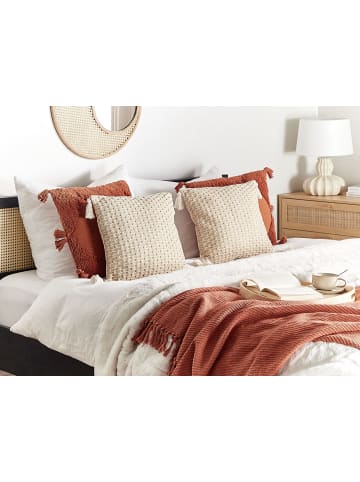Beliani 2er-Set Dekokissen HAKONE in Beige
