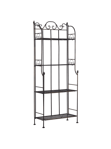 Beliani Badezimmerregal ISERNIA in Schwarz/Gold - (W) 61 x (H) 155 x (L) 29 cm