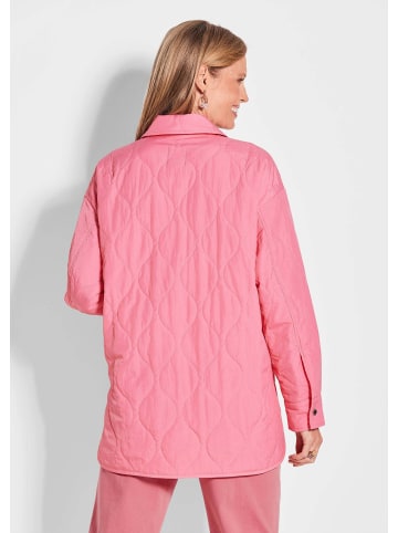 GOLDNER Steppjacke mit Hemdkragen in koralle