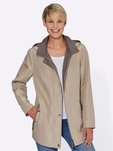 Sieh an! Funktionsjacke in beige-dunkeltaupe