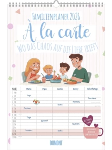 DuMont Kalenderverlag Kalender - DUMONT - Familienplaner à la Carte - Wo das Chaos auf die Lie