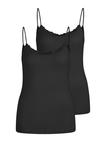 Nina von C. 2er Pack Damen Trägertop in schwarz
