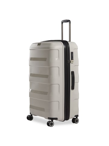 Straw + 4 Rollen Trolley 75 cm mit Dehnfalte beige