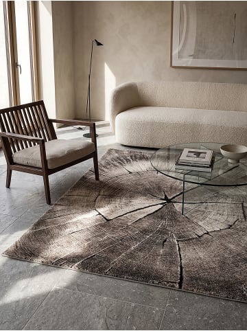 KADIMA DESIGN OGLIO Teppich Kurzflor Natur 80x150 Abstrakt Polypropylen Wohnzimmer in Natur