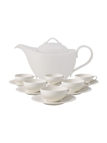 Villeroy & Boch 13er Set Tee-Set New Cottage Basic weiß in weiß