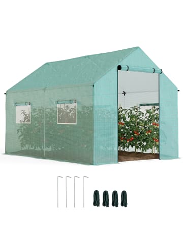 Outsunny Folientunnel,200L x 300B x 200H cm,Grün