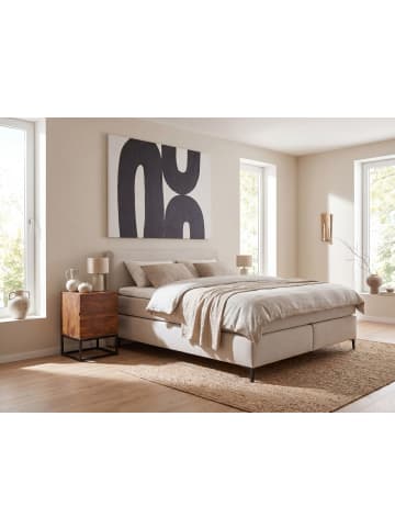 FineBuy Nachttisch in Braun / Sheesham / 40x38x60