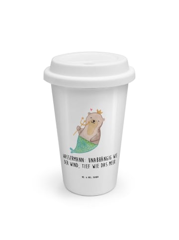Mr. & Mrs. Panda Kaffeebecher To Go Wassermann Astrologie mit Sp... in Weiß