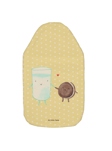 Mr. & Mrs. Panda Wärmflasche Milch Keks ohne Spruch in Gelb Pastell