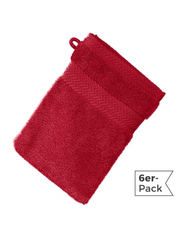 Erwin Müller Frottier Waschhandschuh 6er-Pack Friedrichshafen in rot