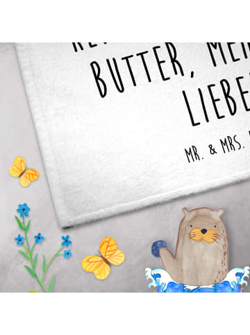 Mr. & Mrs. Panda Handtuch Fuchs Keks mit Spruch in Weiß