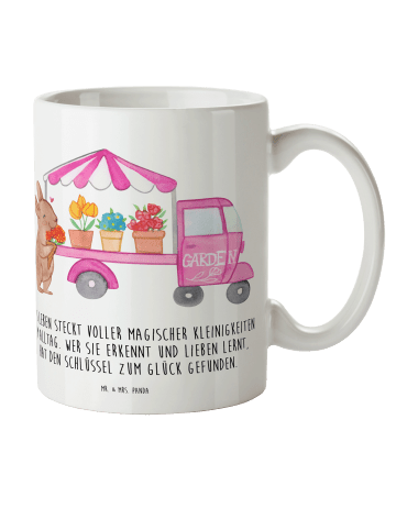 Mr. & Mrs. Panda Pott Osterhase Blumenwagen mit Spruch in Weiß